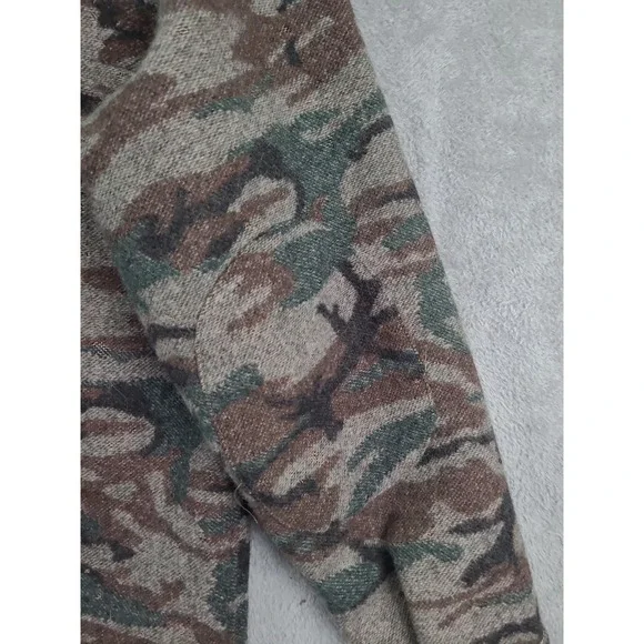 VTG King of the Mountain Wool Camo Hunting Shacket Mens Lg Damanged - Picture 13 of 16